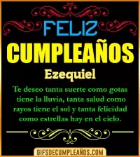 GIF Frases de Cumpleaños Ezequiel